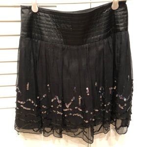 Black Sequin Skirt